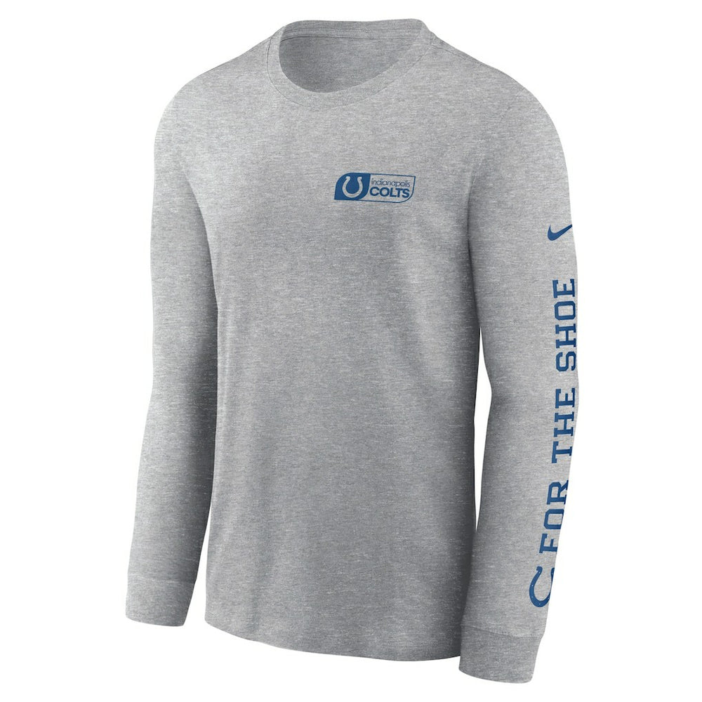 Indianapolis Colts All Out Long Sleeve T-Shirt - Heather Gray - Nike