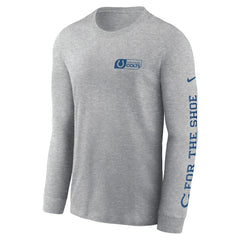 Indianapolis Colts All Out Long Sleeve T-Shirt - Heather Gray - Nike