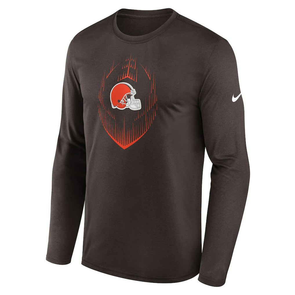 Cleveland Browns Icon Legend Performance Long Sleeve T-Shirt - Brown - Nike