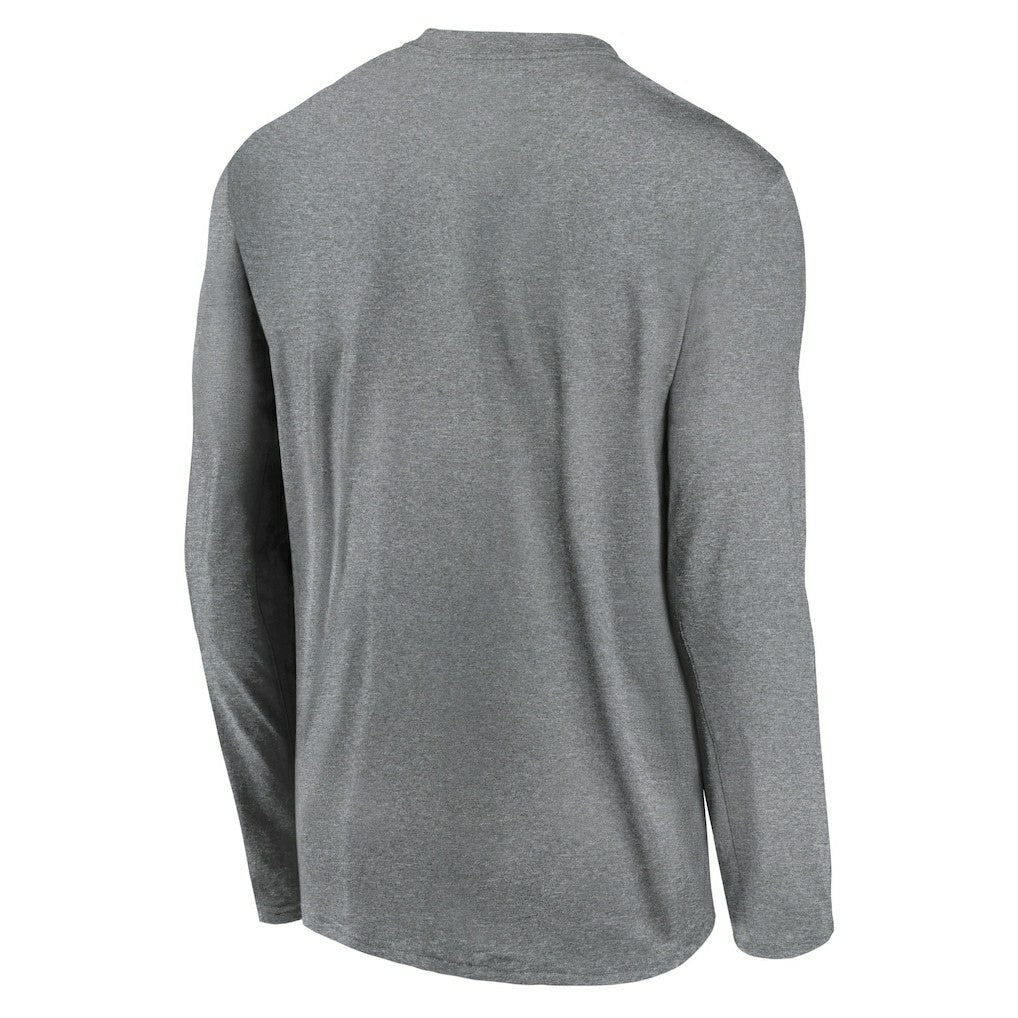 Cleveland Browns Icon Legend Performance Long Sleeve T-Shirt - Heather Gray - Nike