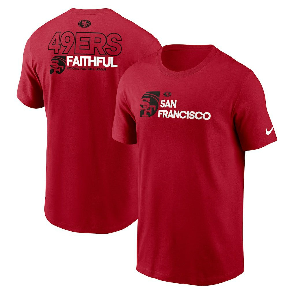 San Francisco 49ers Outline T-Shirt - Scarlet - Nike