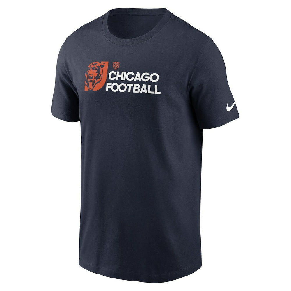 Chicago Bears Outline T-Shirt - Navy - Nike