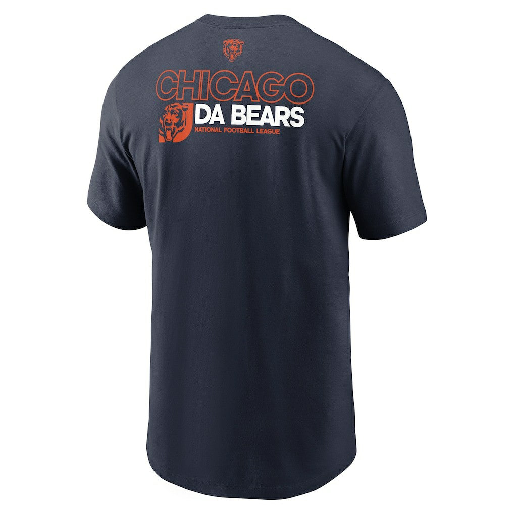 Chicago Bears Outline T-Shirt - Navy - Nike