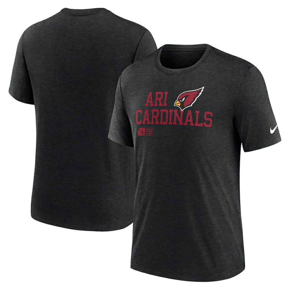 Arizona Cardinals Overlap Lockup Tri-Blend T-Shirt - Black - Nike
