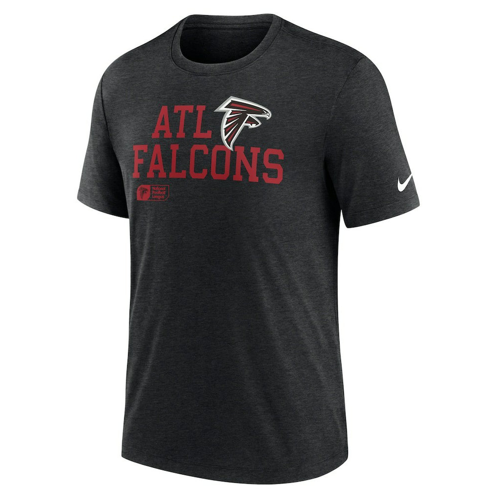Atlanta Falcons Overlap Lockup Tri-Blend T-Shirt - Black - Nike