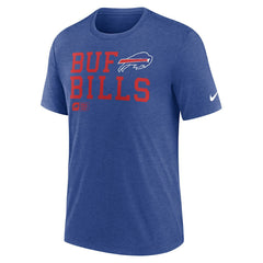 Buffalo Bills Overlap Lockup Tri-Blend T-Shirt - Royal - Nike
