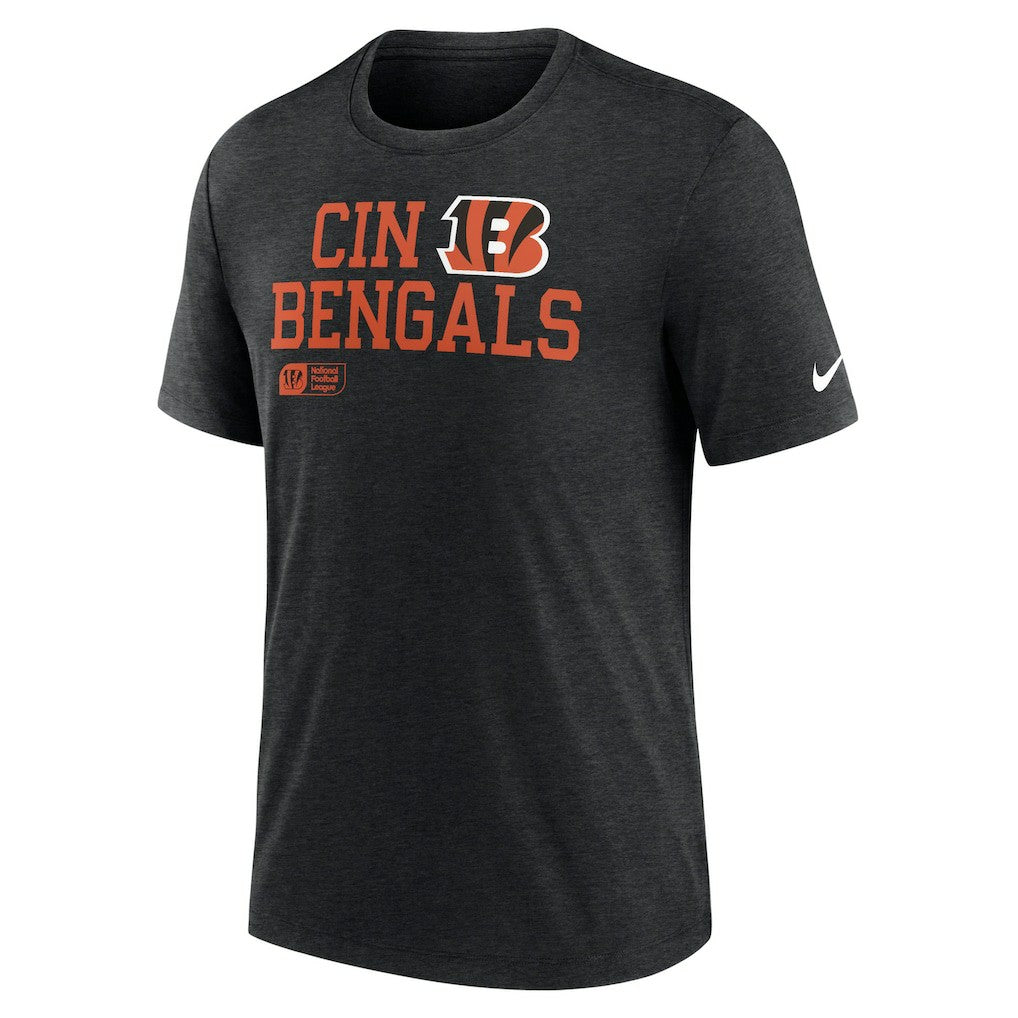 Cincinnati Bengals Overlap Lockup Tri-Blend T-Shirt - Black - Nike