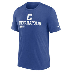 Indianapolis Colts Overlap Lockup Tri-Blend T-Shirt - Royal - Nike