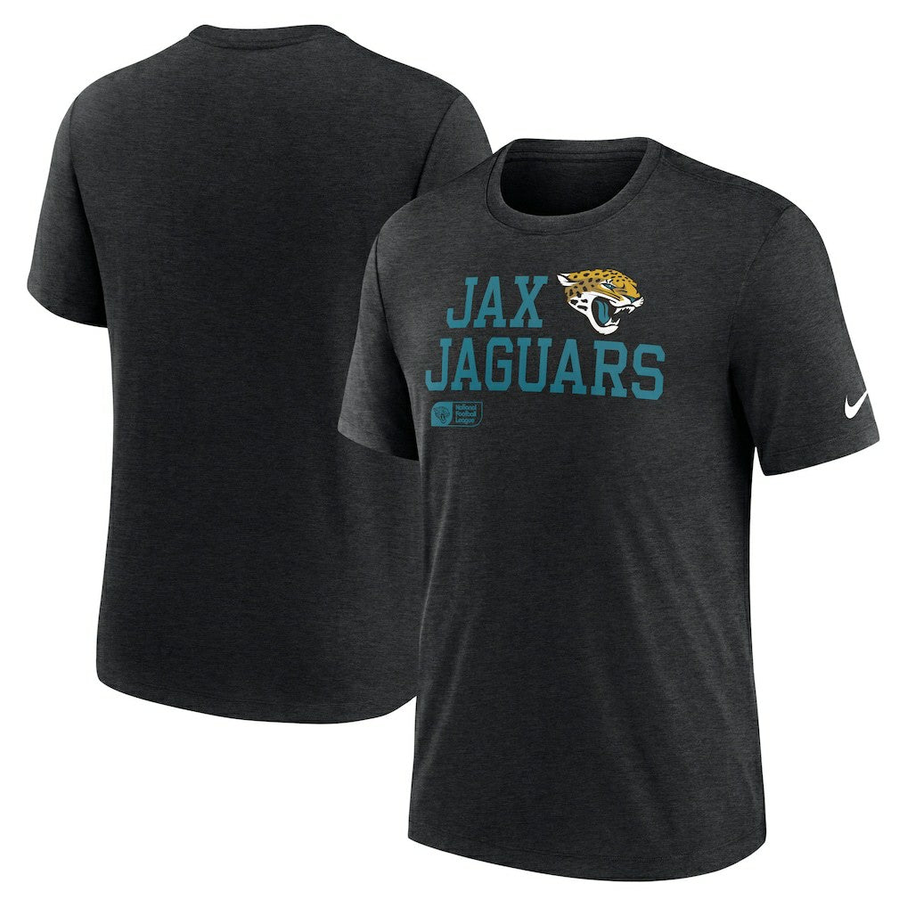 Jacksonville Jaguars Overlap Lockup Tri-Blend T-Shirt - Black - Nike