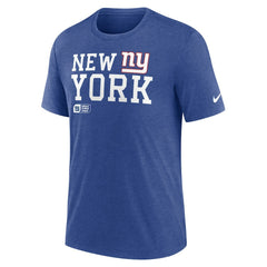 New York Giants Overlap Lockup Tri-Blend T-Shirt - Royal - Nike