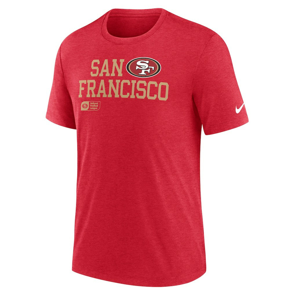 San Francisco 49ers Overlap Lockup Tri-Blend T-Shirt - Scarlet - Nike