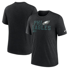Philadelphia Eagles Overlap Lockup Tri-Blend T-Shirt - Black - Nike