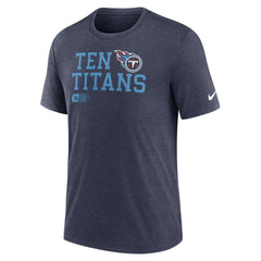 Tennessee Titans Overlap Lockup Tri-Blend T-Shirt - Navy - Nike