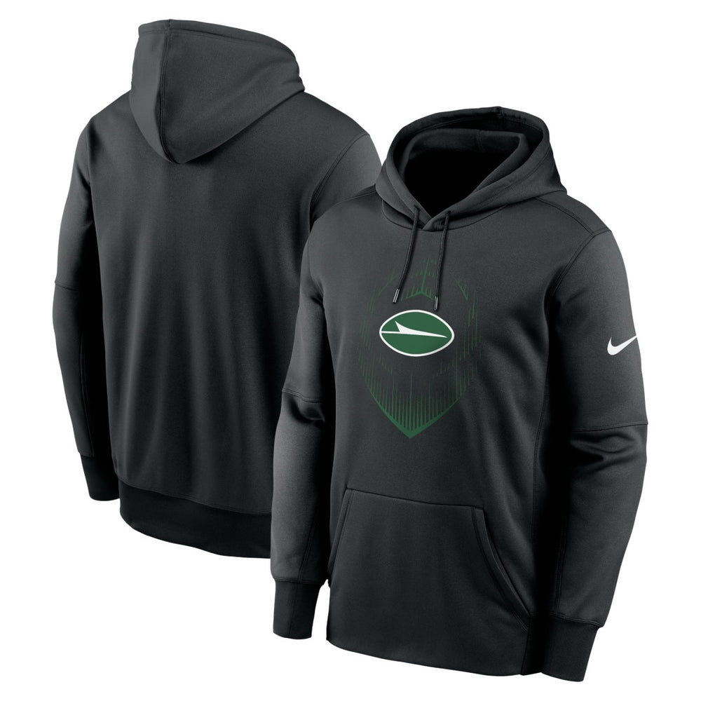 New York Jets Icon Performance Pullover Hoodie - Black - Nike