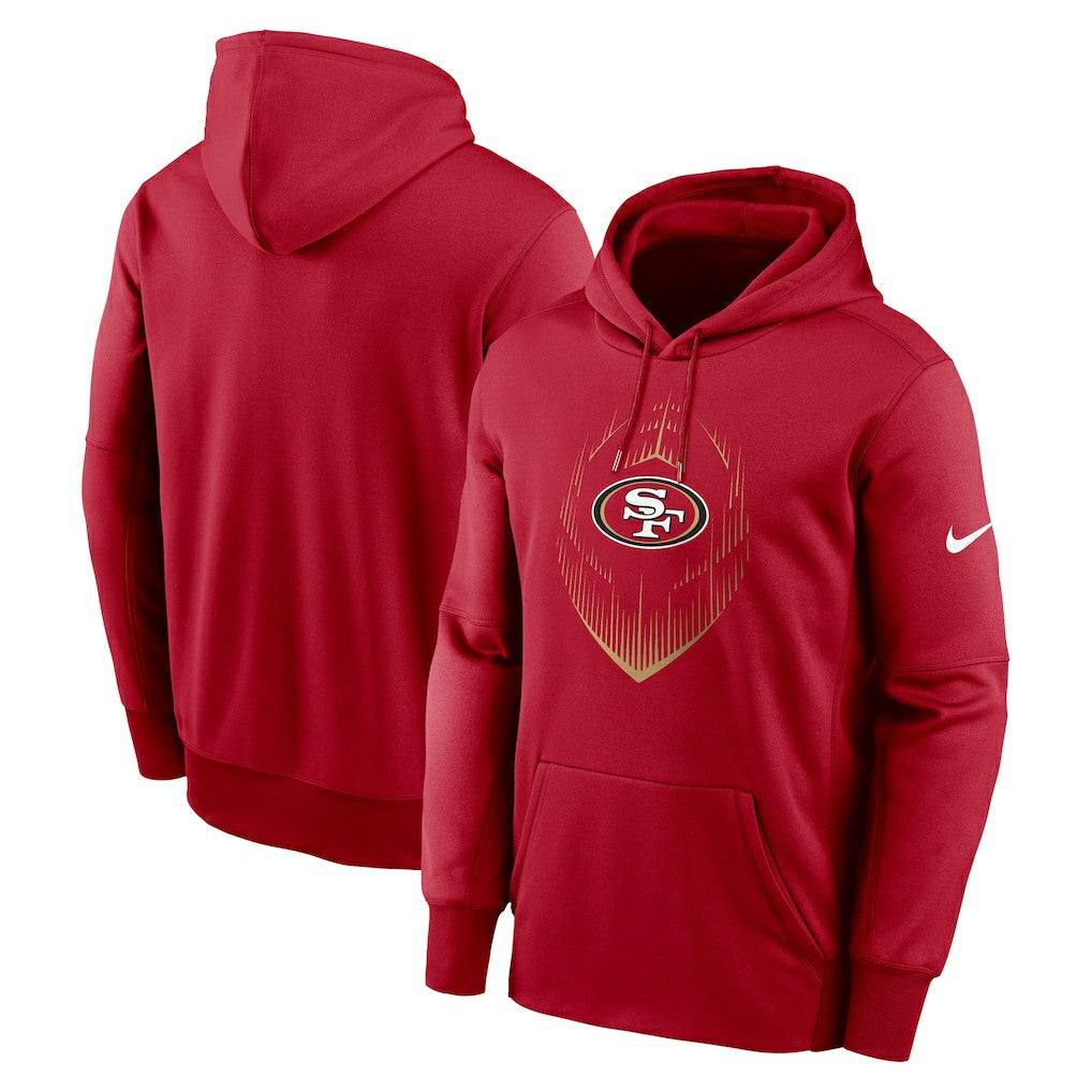 San Francisco 49ers Icon Performance Pullover Hoodie - Scarlet - Nike