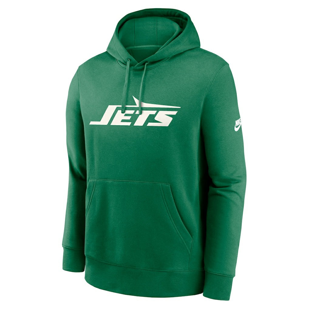New York Jets Rewind Club Logo Pullover Hoodie - Kelly Green - Nike