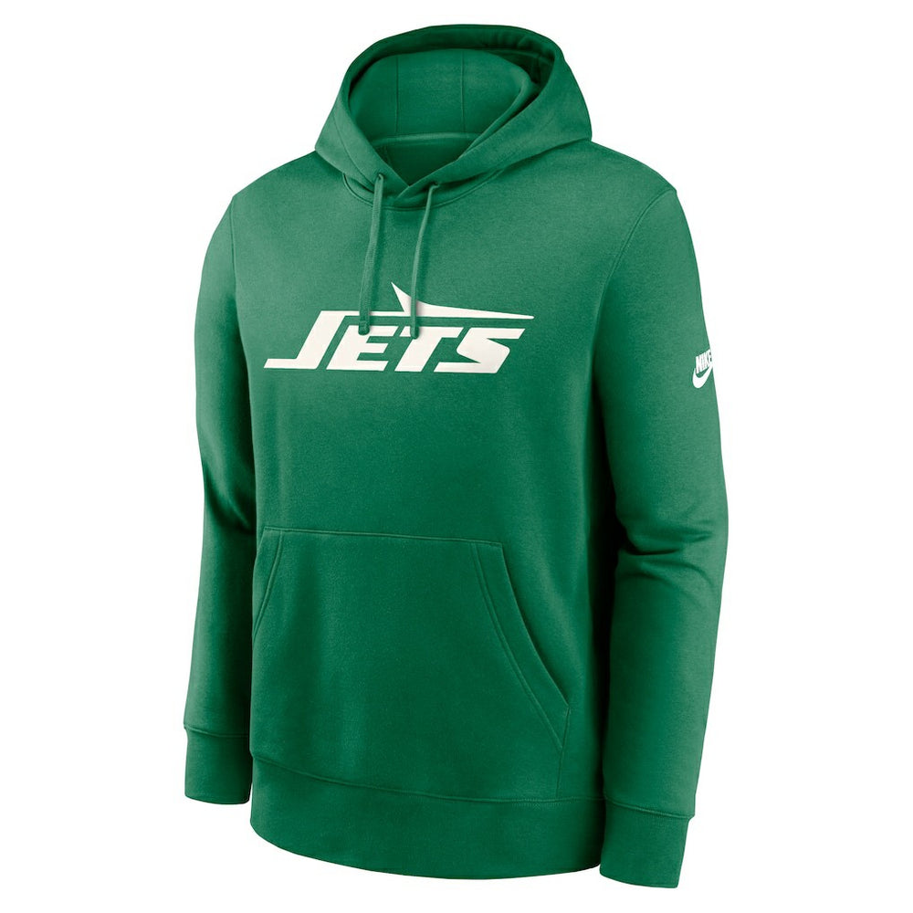 New York Jets Rewind Club Logo Pullover Hoodie - Kelly Green - Nike
