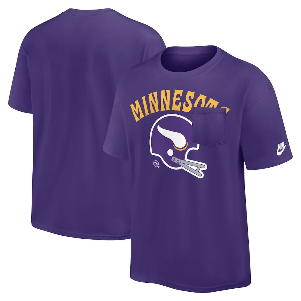 Minnesota Vikings Rewind Heavy Max90 Pocket T-Shirt - Purple - Nike