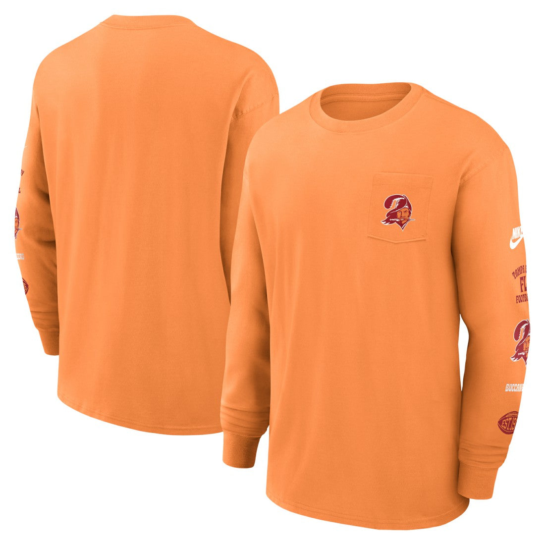 Tampa Bay Buccaneers Rewind Heavy Max90 Pocket Long Sleeve T-Shirt - Orange - Nike