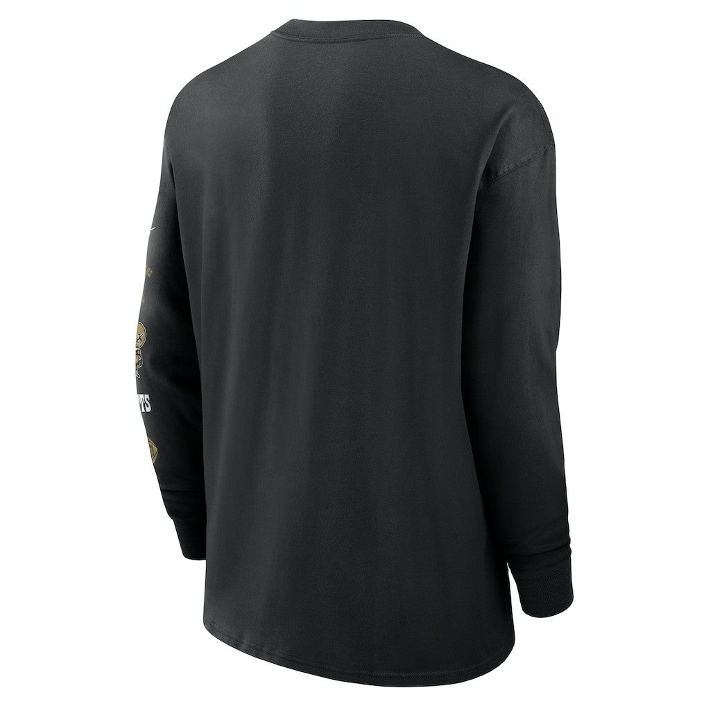 New Orleans Saints Rewind Heavy Max90 Pocket Long Sleeve T-Shirt - Black - Nike