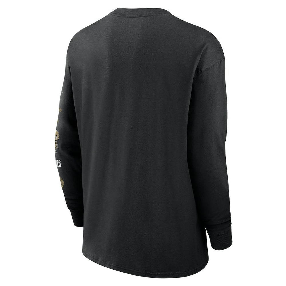 New Orleans Saints Rewind Heavy Max90 Pocket Long Sleeve T-Shirt - Black - Nike