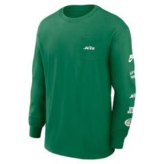 New York Jets Rewind Heavy Max90 Pocket Long Sleeve T-Shirt - Green - Nike