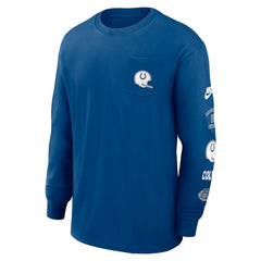 Indianapolis Colts Rewind Heavy Max90 Pocket Long Sleeve T-Shirt - Royal - Nike