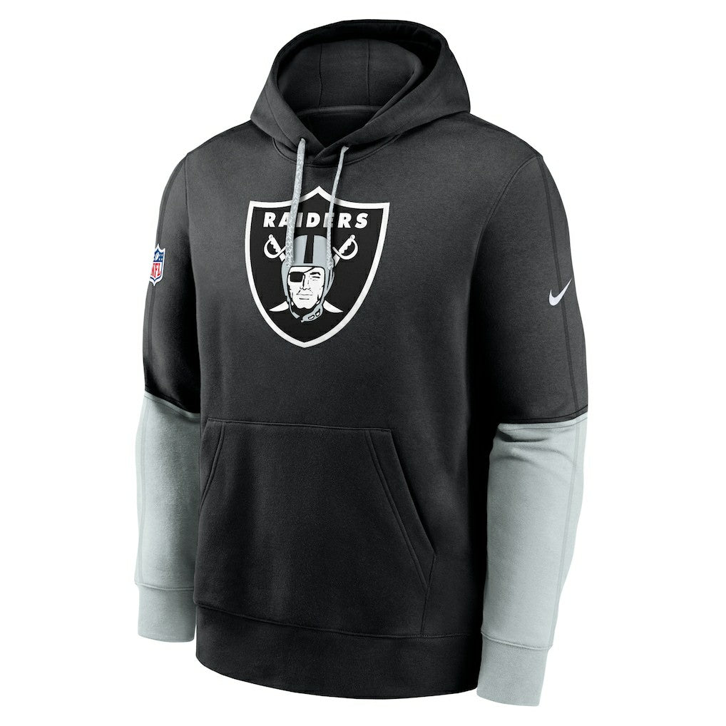 Las Vegas Raiders 2024 Sideline Club Pullover Hoodie - Black - Nike