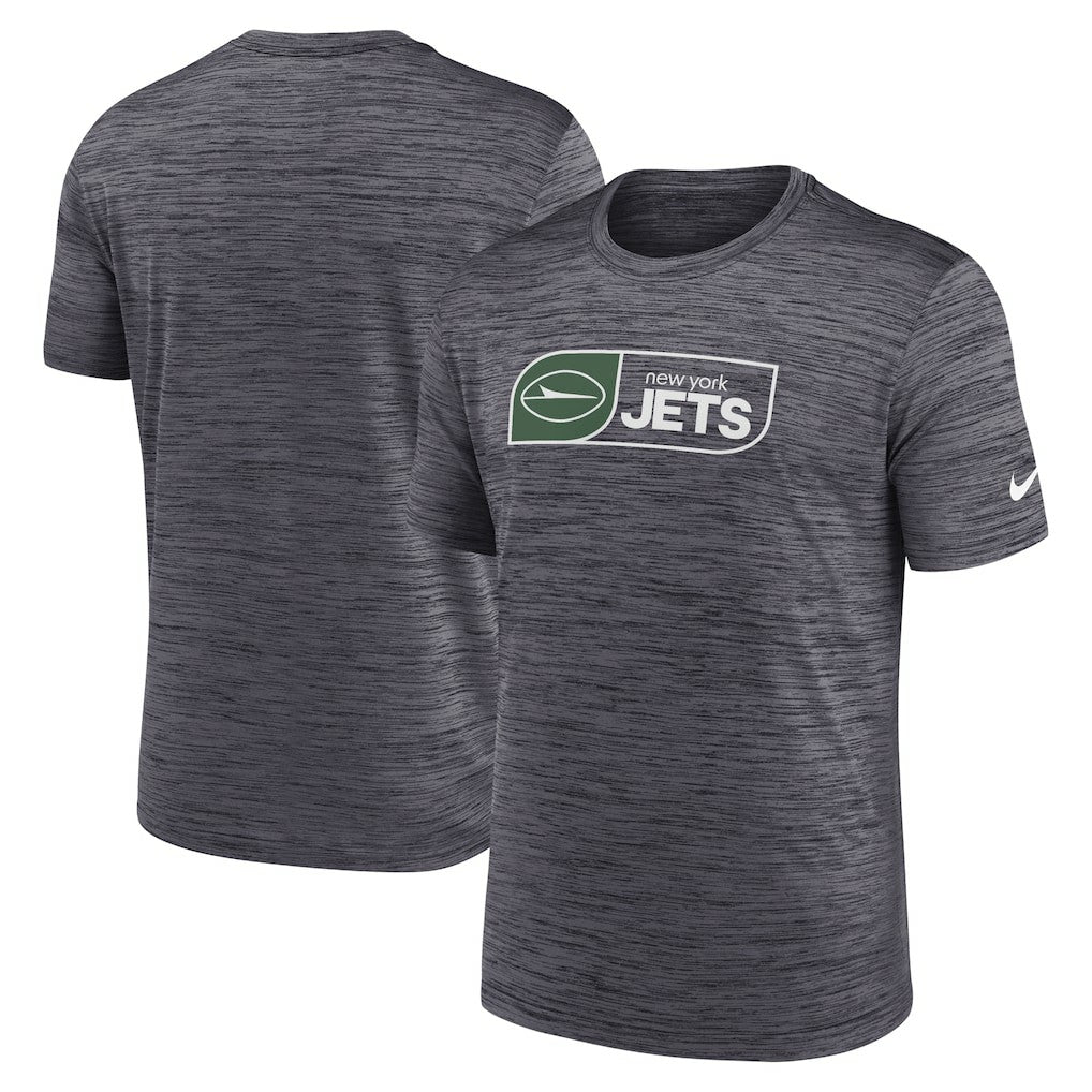 New York Jets Big & Tall Velocity Performance T-Shirt - Black - Nike