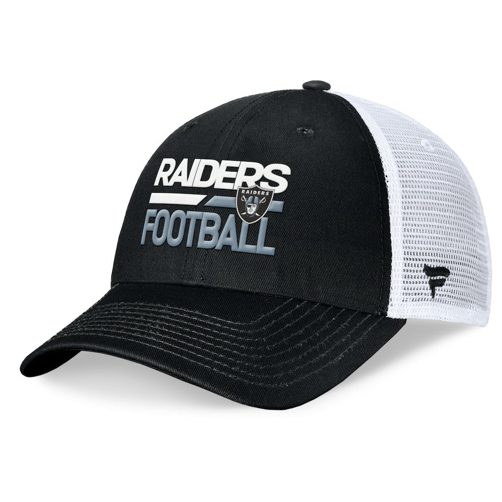Las Vegas Raiders Upper Trucker Adjustable Hat - Black/White - Fanatics