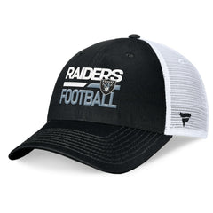 Las Vegas Raiders Upper Trucker Adjustable Hat - Black/White - Fanatics