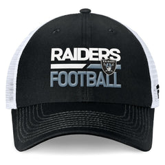 Las Vegas Raiders Upper Trucker Adjustable Hat - Black/White - Fanatics