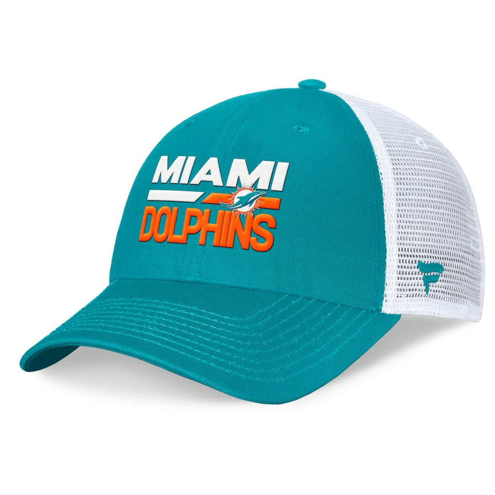 Miami Dolphins Upper Trucker Adjustable Hat - Aqua/White - Fanatics