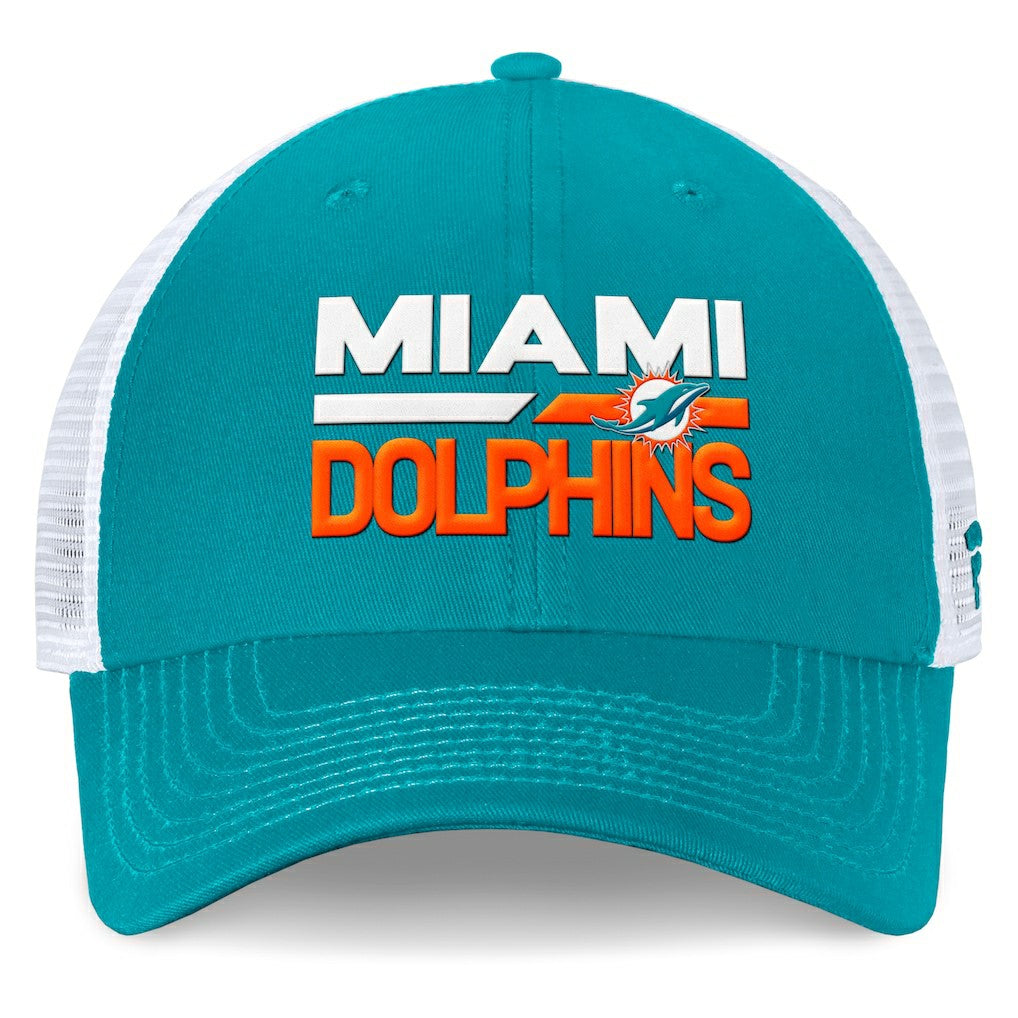 Miami Dolphins Upper Trucker Adjustable Hat - Aqua/White - Fanatics
