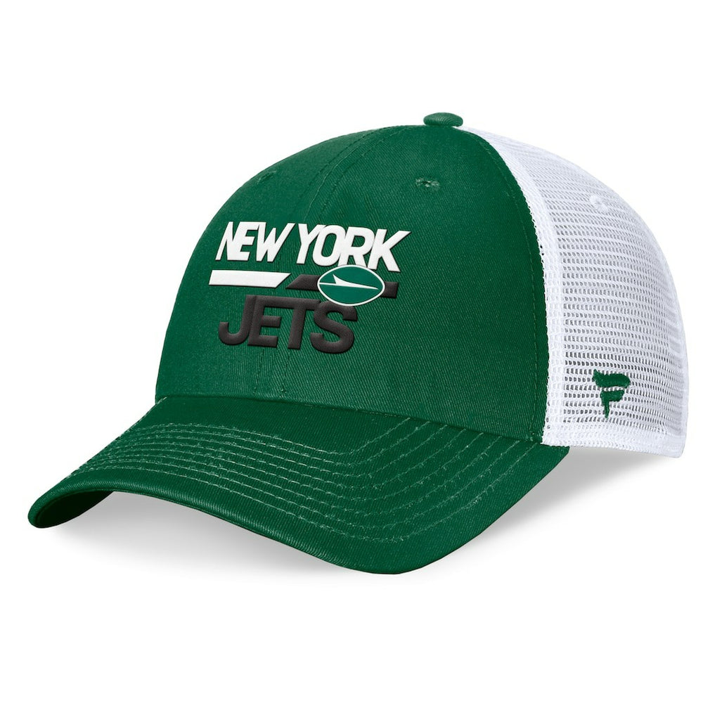 New York Jets Upper Trucker Adjustable Hat - Green/White - Fanatics