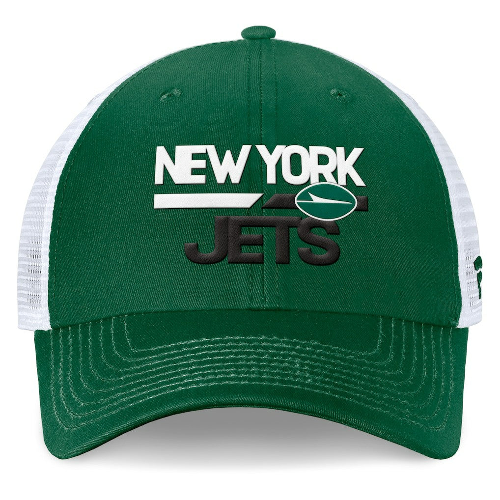 New York Jets Upper Trucker Adjustable Hat - Green/White - Fanatics