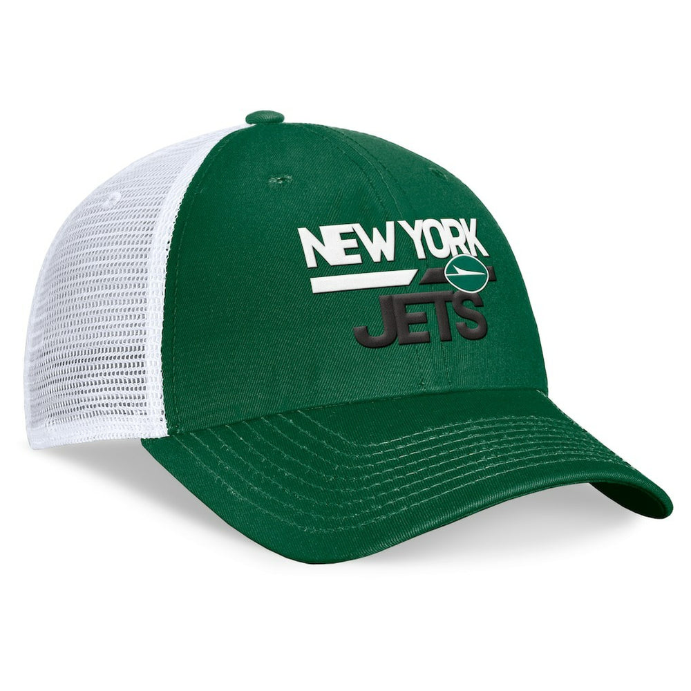 New York Jets Upper Trucker Adjustable Hat - Green/White - Fanatics