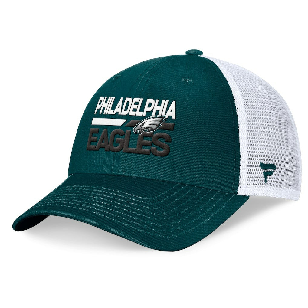 Philadelphia Eagles Upper Trucker Adjustable Hat - Midnight Green/White - Fanatics
