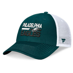 Philadelphia Eagles Upper Trucker Adjustable Hat - Midnight Green/White - Fanatics