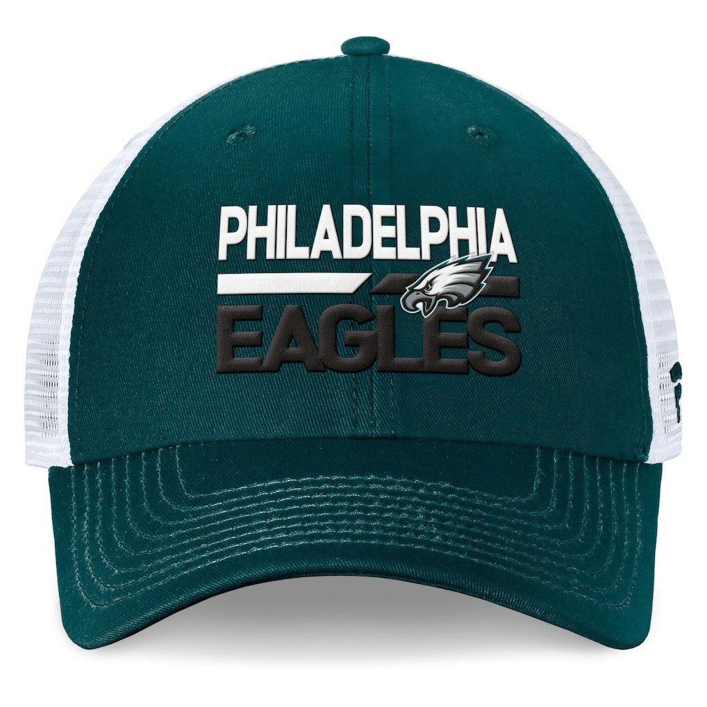 Philadelphia Eagles Upper Trucker Adjustable Hat - Midnight Green/White - Fanatics
