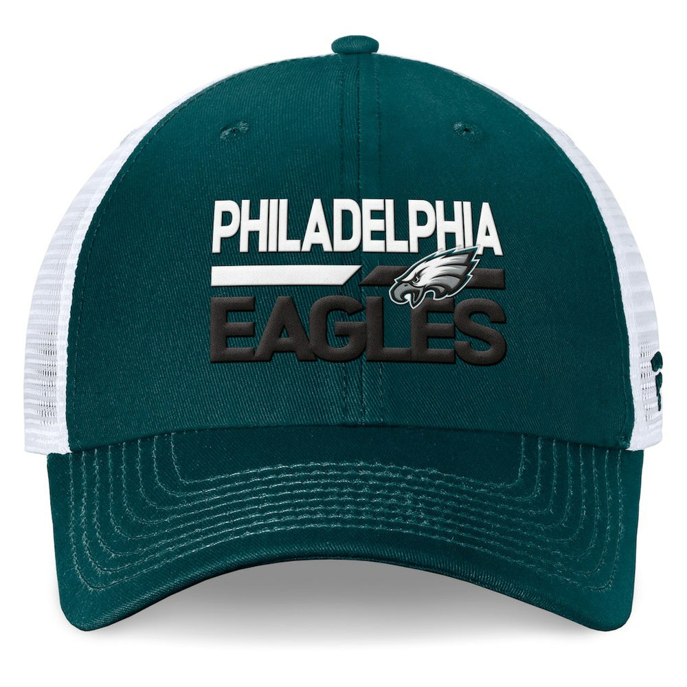 Philadelphia Eagles Upper Trucker Adjustable Hat - Midnight Green/White - Fanatics