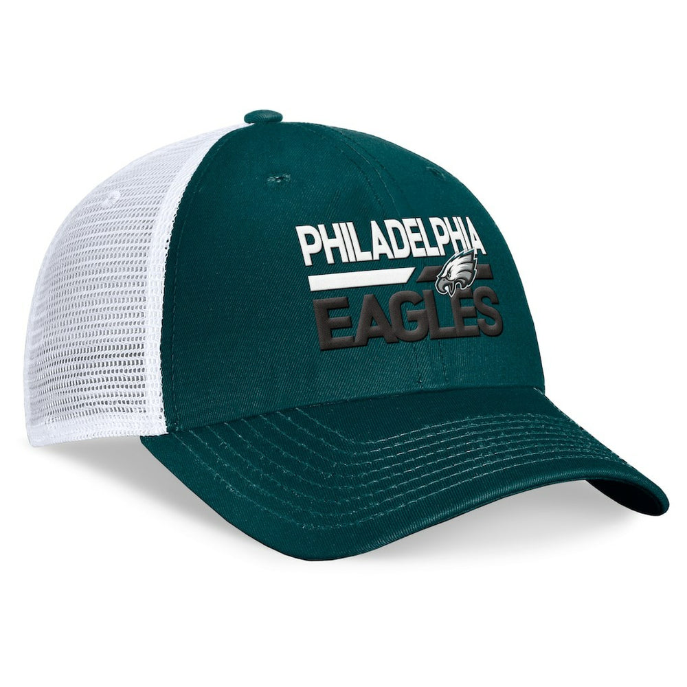 Philadelphia Eagles Upper Trucker Adjustable Hat - Midnight Green/White - Fanatics
