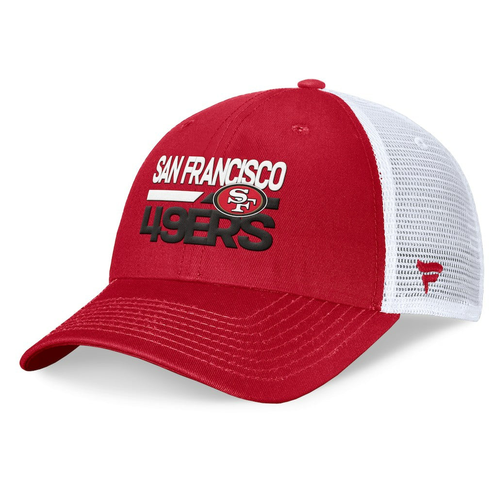 San Francisco 49ers Upper Trucker Adjustable Hat - Scarlet/White - Fanatics