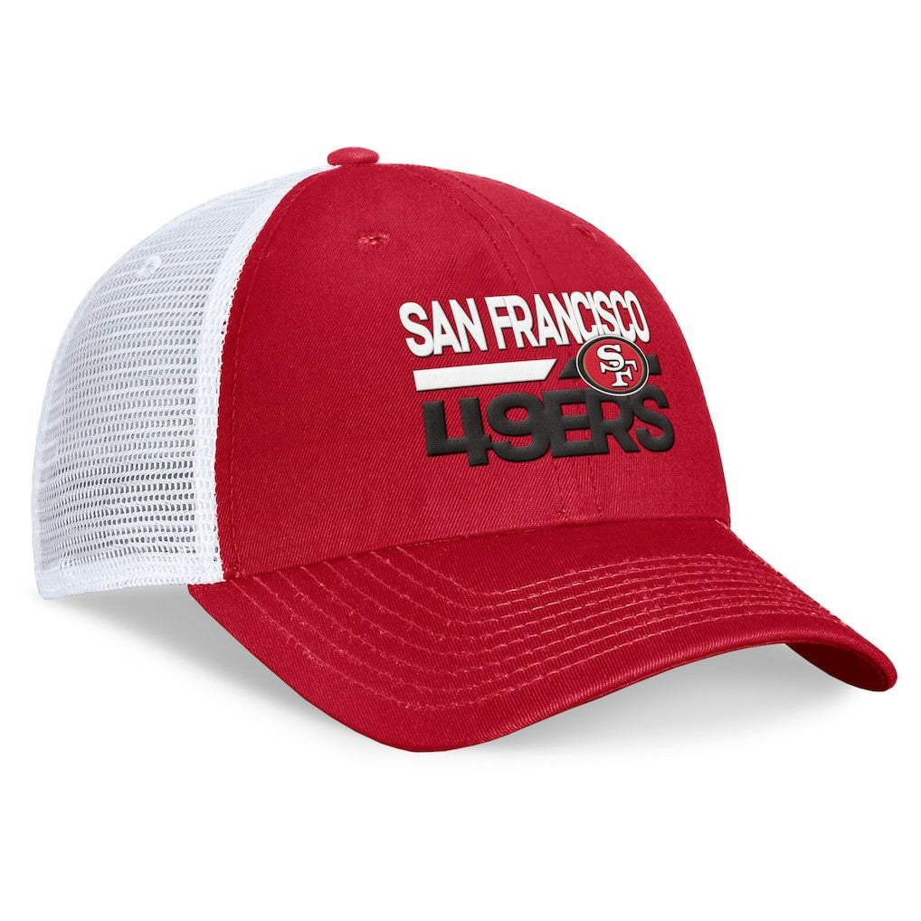 San Francisco 49ers Upper Trucker Adjustable Hat - Scarlet/White - Fanatics