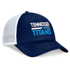 Tennessee Titans Upper Trucker Adjustable Hat - Navy/White - Fanatics