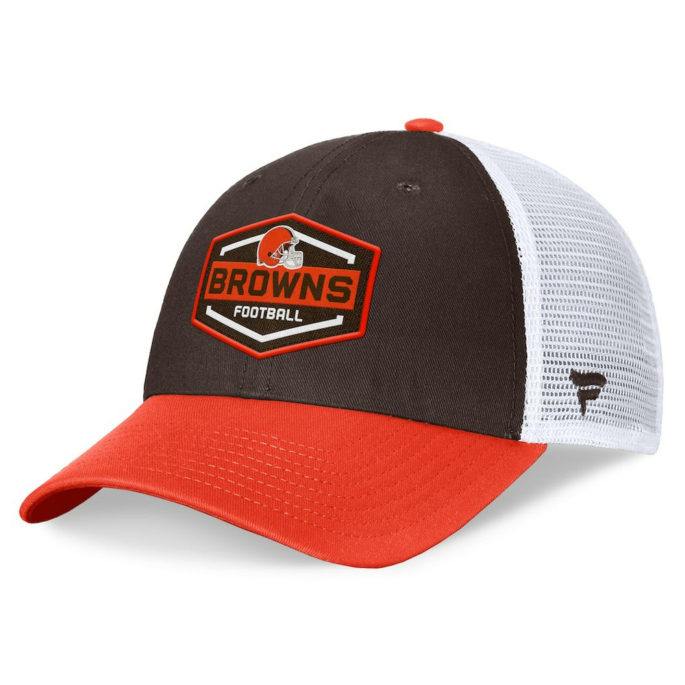 Cleveland Browns Bench Trucker Adjustable Hat - Brown/Orange - Fanatics
