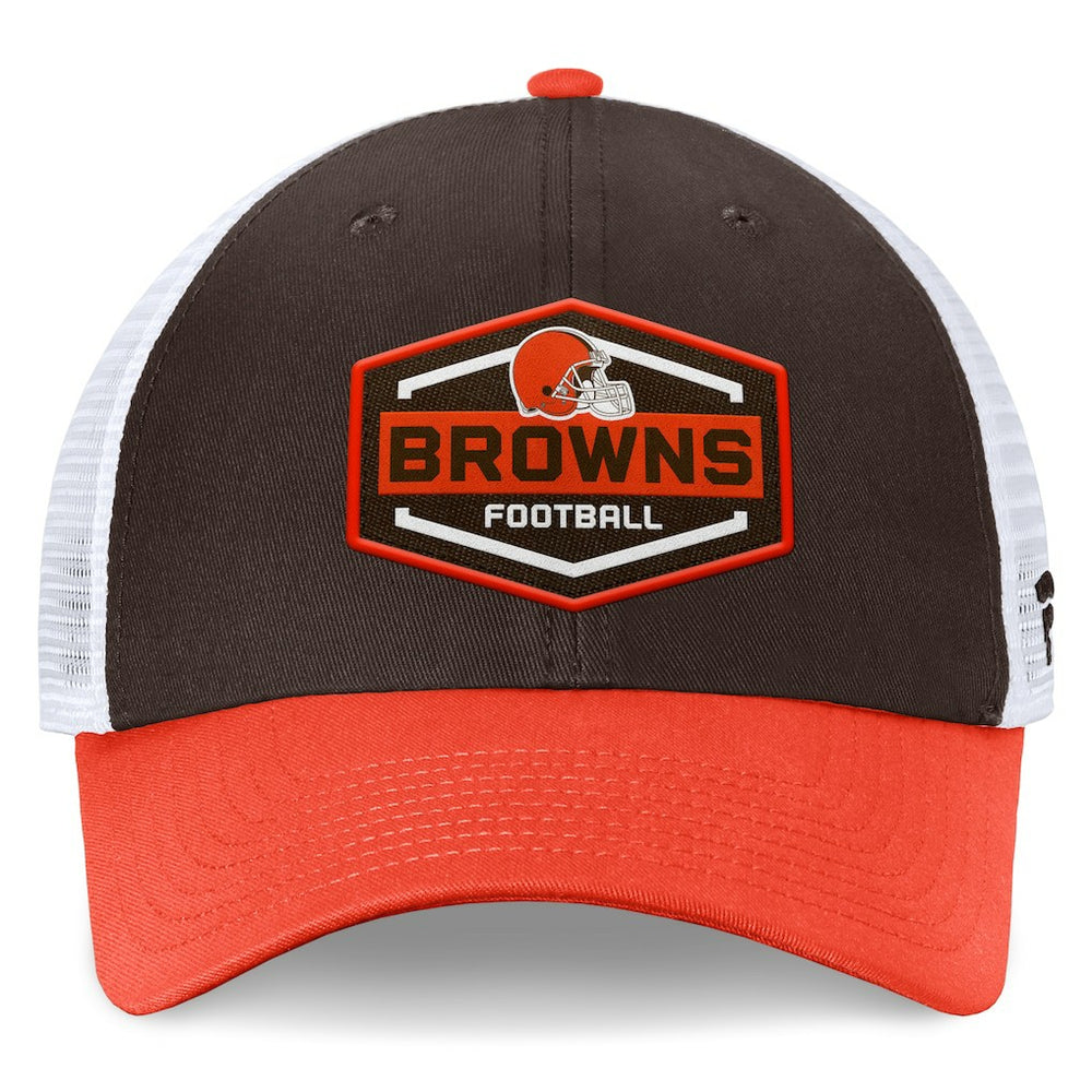 Cleveland Browns Bench Trucker Adjustable Hat - Brown/Orange - Fanatics