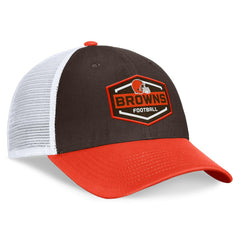 Cleveland Browns Bench Trucker Adjustable Hat - Brown/Orange - Fanatics