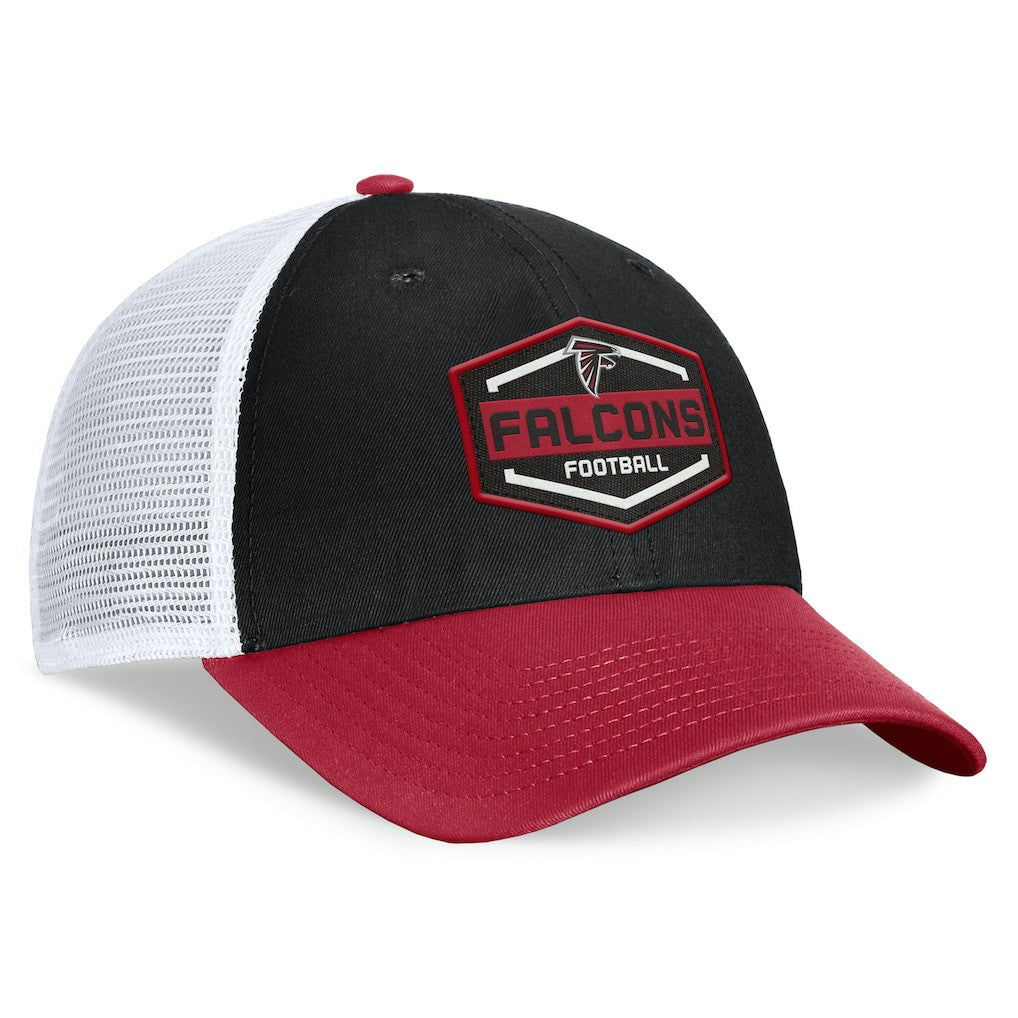 Atlanta Falcons Bench Trucker Adjustable Hat - Black/Red - Fanatics