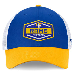 Los Angeles Rams Bench Trucker Adjustable Hat - Royal/Gold - Fanatics